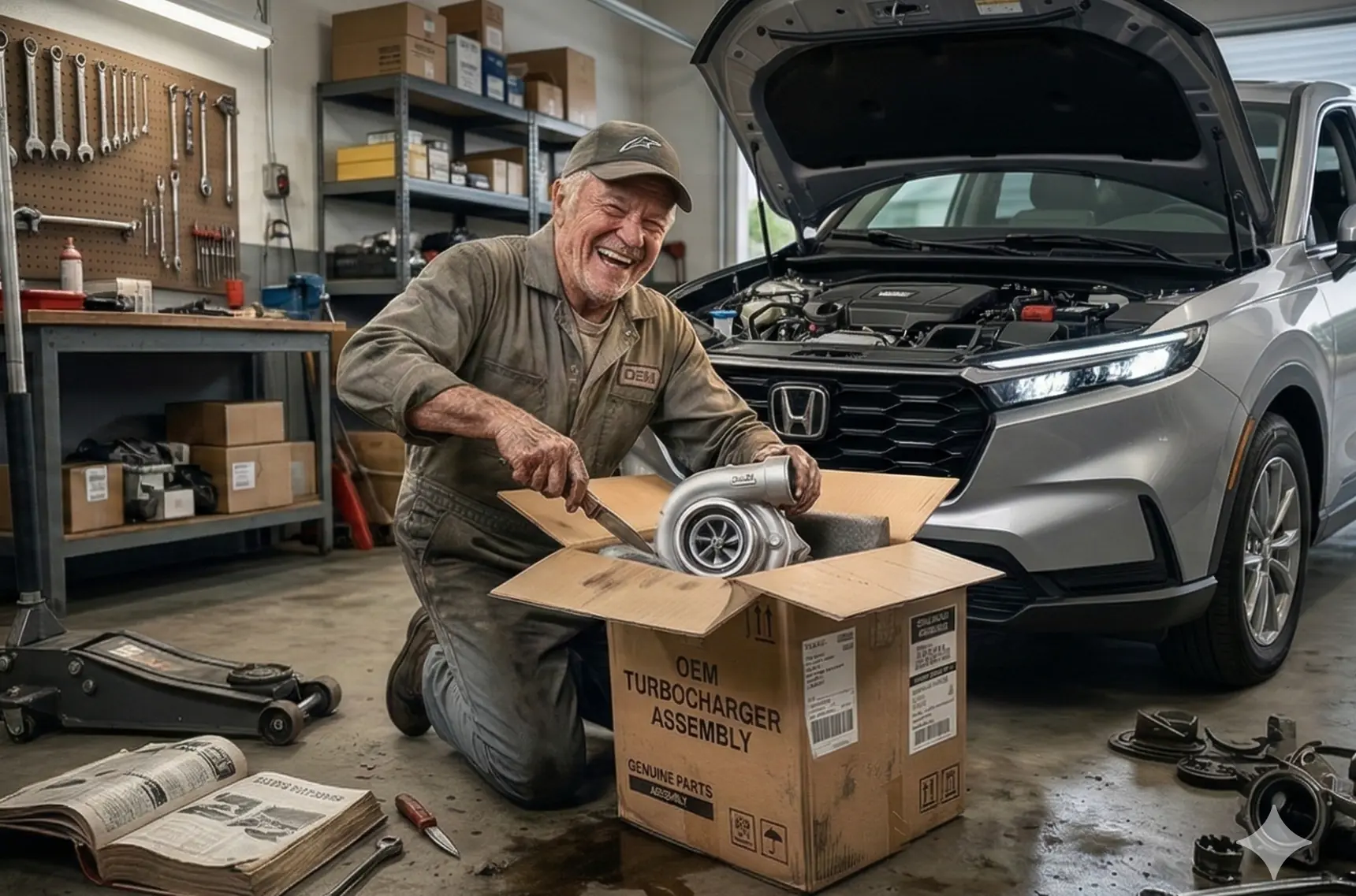 Mechanic workshop and auto parts